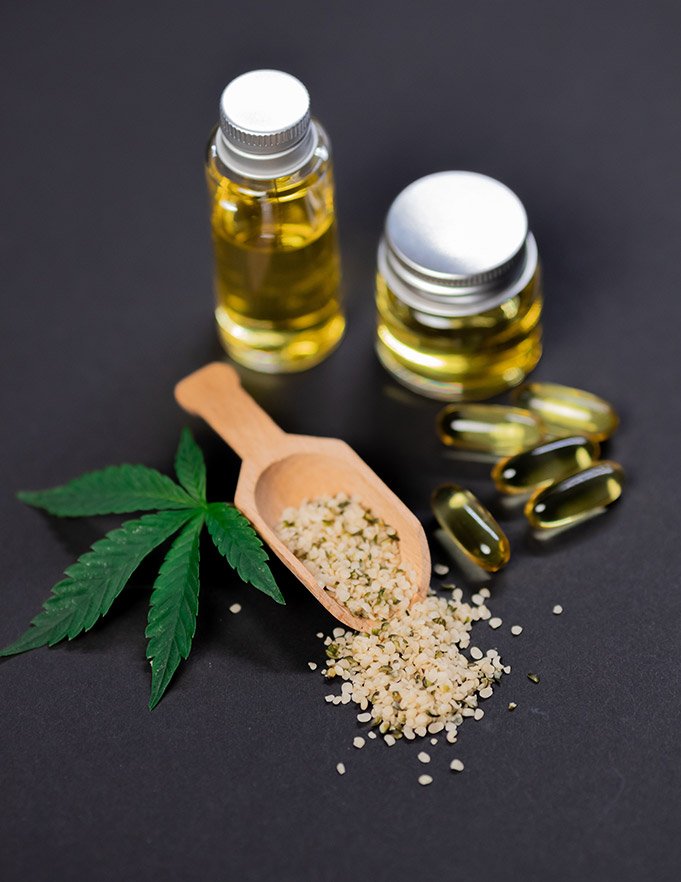 Hemp Oil and Seed Wellness Display Hemp Oil and Seed Wellness Display